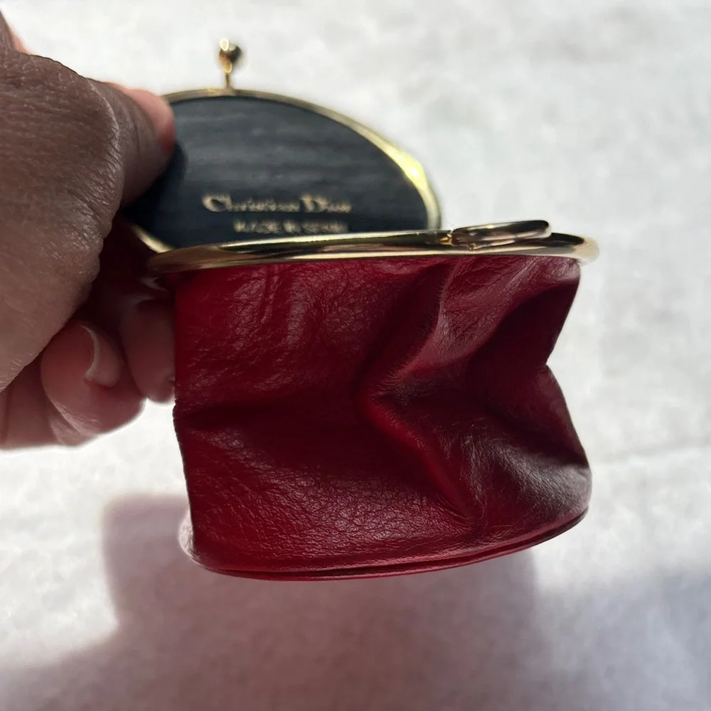 Vintage Dior Red and Gold Women's Jewelry Storage bag - Picture 7 of 16
